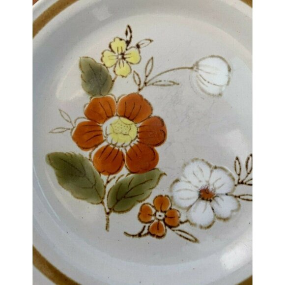 3 Mountain Wood Collection Stoneware "Trellis Blossom" Plates Made in Japan 6 in - Picture 5 of 6